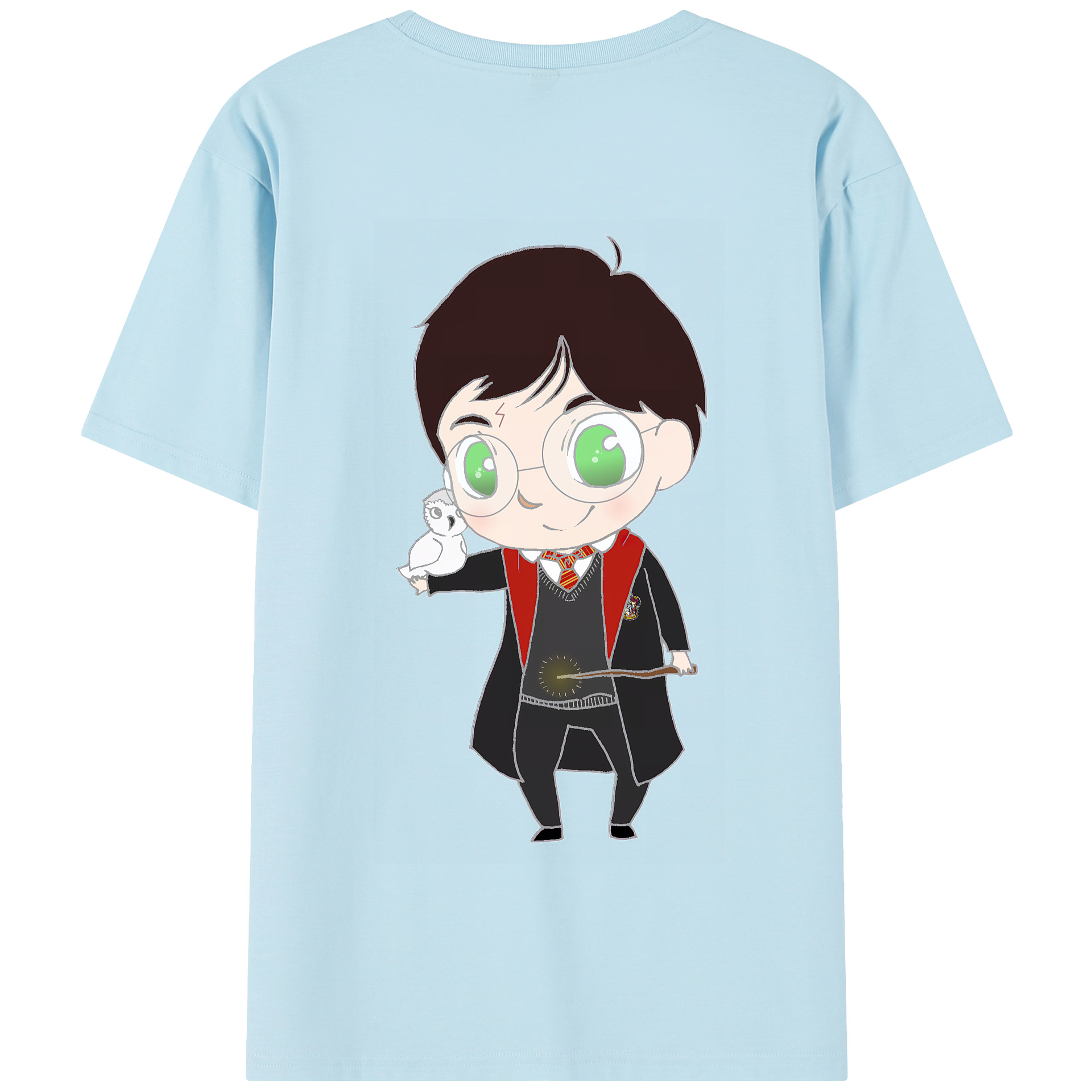 （画像用） Harry Potter ハリー・ポッターシリーズ 綿100％半袖Tシャツ（背面プリント）